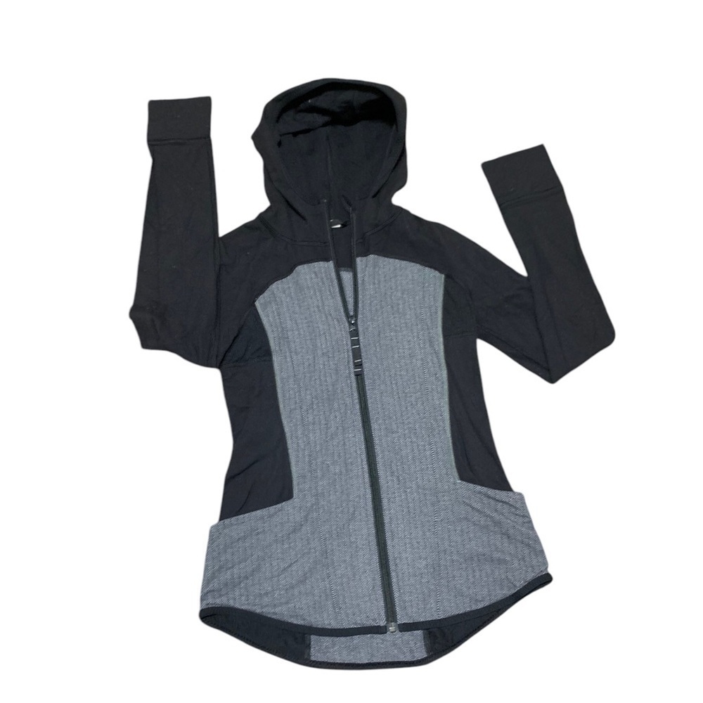 Ivivva Black and Gray Hooded Jacket